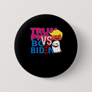 Funny Trumpkin Vs Boo Biden Halloween Design Class 2 Inch Round Button