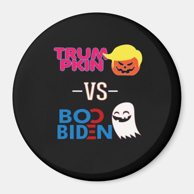 Funny Trumpkin Vs Boo Biden Halloween Design Class Magnet (Front)