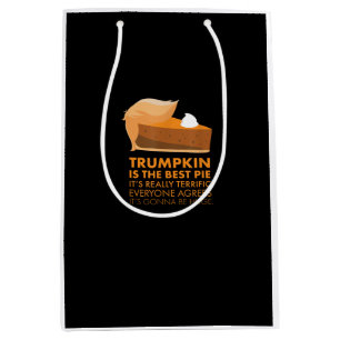 Funny  Tshirt Pumpkin Pie Thanksgiving Fall Medium Gift Bag