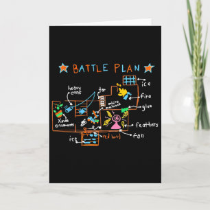 Funny Ttle Plan Home Kids Hand Dawn Alone Christma Card