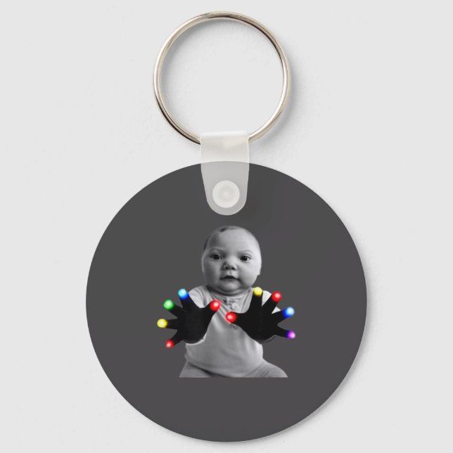Funny Tuff Baby Ai Gloving Meme  Keychain (Front)