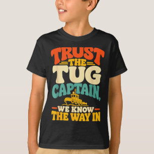 Funny tugboat captain harbour boat operator  T-Shirt