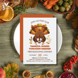Funny Turducken FRIENDSGIVING Dinner Invitation