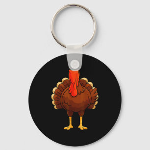 Funny Turkey Body Costume Thanksgiving Men Women K Keychain