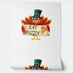 Funny Turkey Eat Pizza Thanksgiving Day  Wallpaper