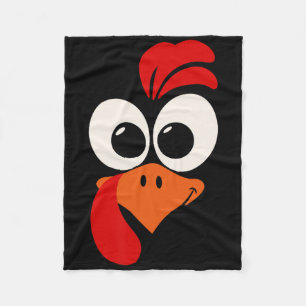 Funny Turkey Face Thanksgiving For Men Women And K Fleece Blanket