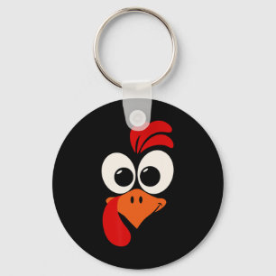 Funny Turkey Face Thanksgiving For Men Women And K Keychain