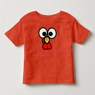 Funny Turkey Face Thanksgiving  Toddler T-shirt