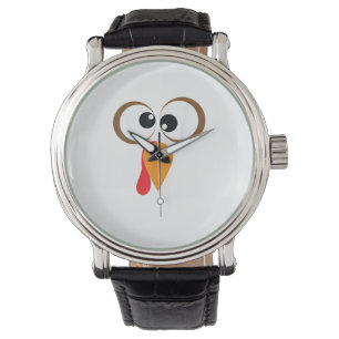 Funny Turkey Family Thanksgiving Turkey Face Frien Watch