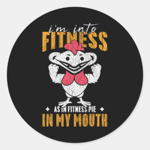 Funny Turkey Food Lover Family Kids Thanksgiving Classic Round Sticker