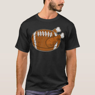 Funny Turkey Football For Thanksgiving Holiday Sea T-Shirt