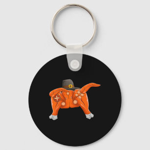 Funny Turkey Gamer Boys Kids Teens - Thanksgiving- Keychain