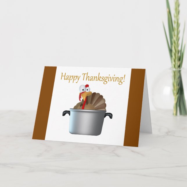 Funny Turkey, Happy Thanksgiving Day Holiday Card (Front)
