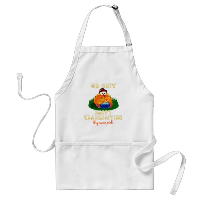 Funny Turkey Realizes It's Thanksgiving! Custom  Standard Apron (Front)