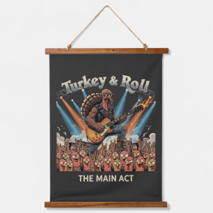 Funny Turkey & Roll Rock Star Guitarist - The Main Hanging Tapestry