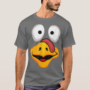 Funny Turkey Thanksgiving Day 2021 Turkey Face T-Shirt