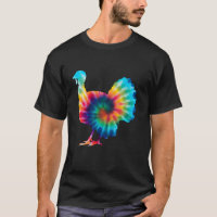 Funny Turkey Tie Dye Psychedelic Hippie 60s 70s Gr
