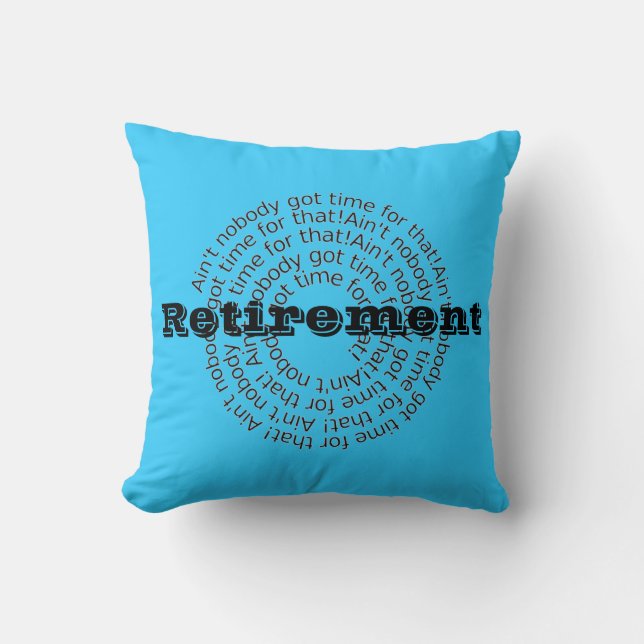 Funny Turquoise et Coussin de retraite vert (Recto)