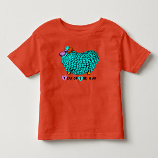 Funny Turquoise Ram Chinese Year Zodiac Toddler T T-shirt