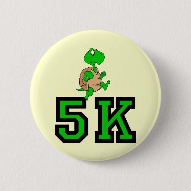 Funny turtle 5K 2 Inch Round Button (Front)