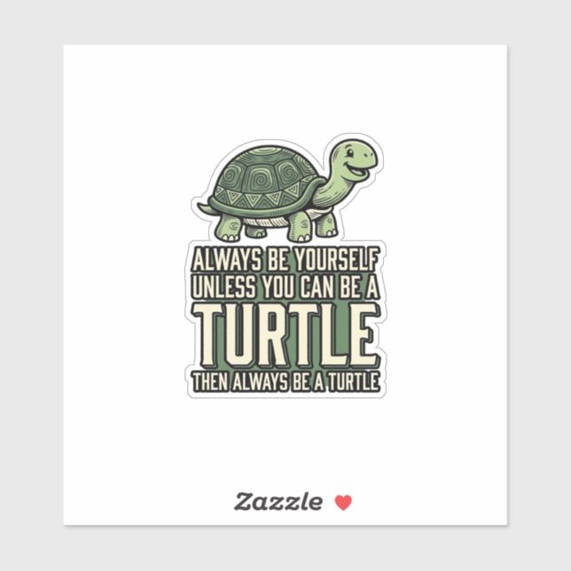 Funny Turtle Be Yourself Vintage Shirt Design_1 (Sheet)