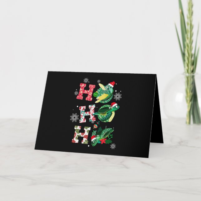 Funny Turtle Christmas Lovers Card (Front)