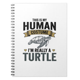 Funny Turtle Costume Vintage Engraving Design_1 Notebook