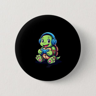 Funny Turtle Gamer Gaming Turtles Video Game (3) 2 Inch Round Button