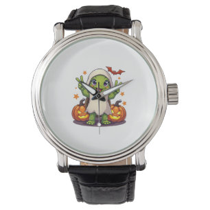 Funny Turtle Ghost Pumpkin Boo Halloween Kids Mens Watch