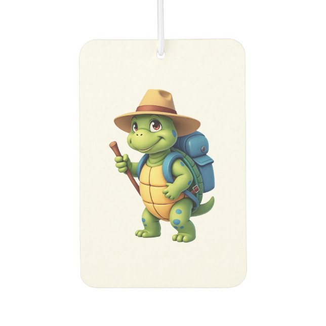 Funny Turtle Hiking Graphic Camping Lover Adventur Air Freshener (Front)