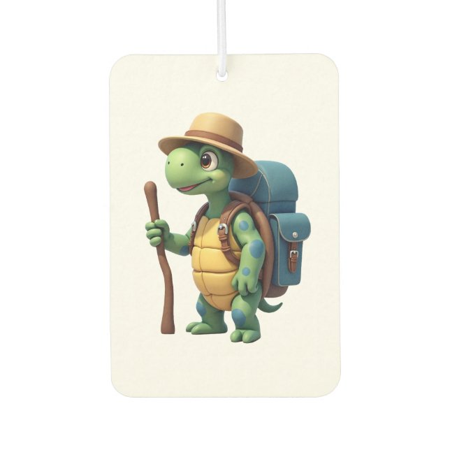 Funny Turtle Hiking Graphic Camping Lover Adventur Air Freshener (Front)