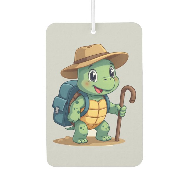 Funny Turtle Hiking Graphic Camping Lover Adventur Air Freshener (Front)