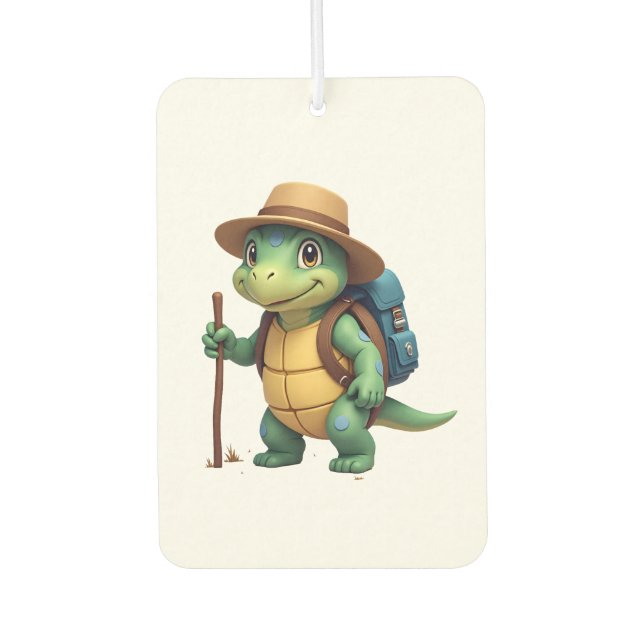 Funny Turtle Hiking Graphic Camping Lover Adventur Air Freshener (Front)