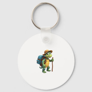 Funny Turtle Hiking Graphic Camping Lover Adventur Keychain