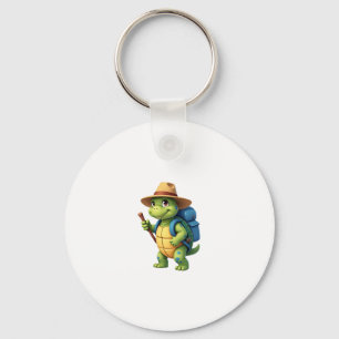 Funny Turtle Hiking Graphic Camping Lover Adventur Keychain