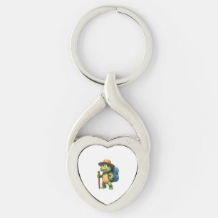 Funny Turtle Hiking Graphic Camping Lover Adventur Keychain
