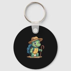 Funny Turtle Hiking Graphic Camping Lover Adventur Keychain