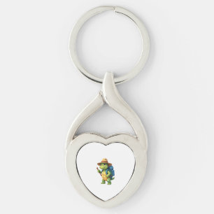 Funny Turtle Hiking Graphic Camping Lover Adventur Keychain