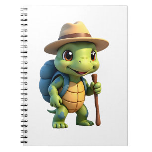 Funny Turtle Hiking Graphic Camping Lover Adventur Notebook