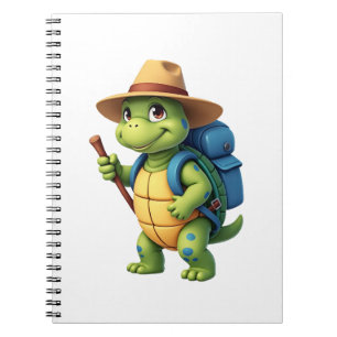 Funny Turtle Hiking Graphic Camping Lover Adventur Notebook