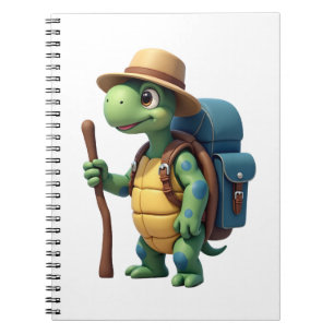 Funny Turtle Hiking Graphic Camping Lover Adventur Notebook