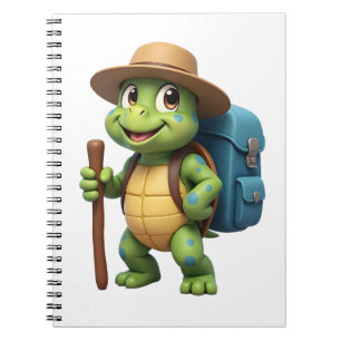 Funny Turtle Hiking Graphic Camping Lover Adventur Notebook