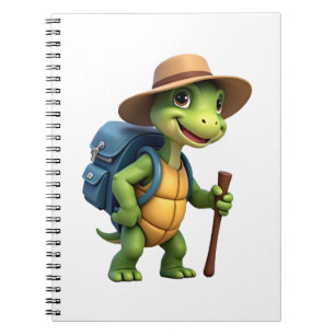 Funny Turtle Hiking Graphic Camping Lover Adventur Notebook