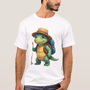 Funny Turtle Hiking Graphic Camping Lover Adventur T-Shirt