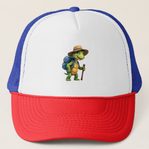 Funny Turtle Hiking Graphic Camping Lover Adventur Trucker Hat