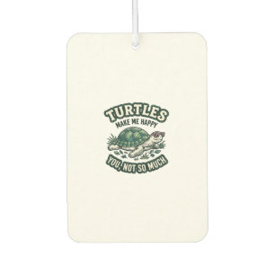 Funny Turtle Make Me Happy Vintage Air Freshener