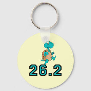Funny turtle marathon keychain