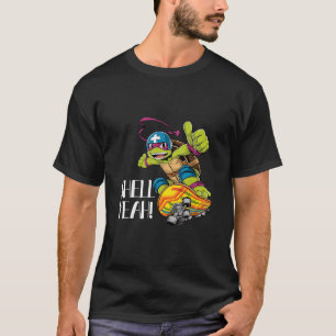 Funny Turtle On Skateboard With Shell Yeah Skatebo T-Shirt