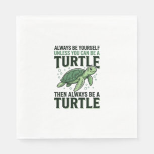 Funny Turtle Quote Vintage Engraving Design_1 Napkin