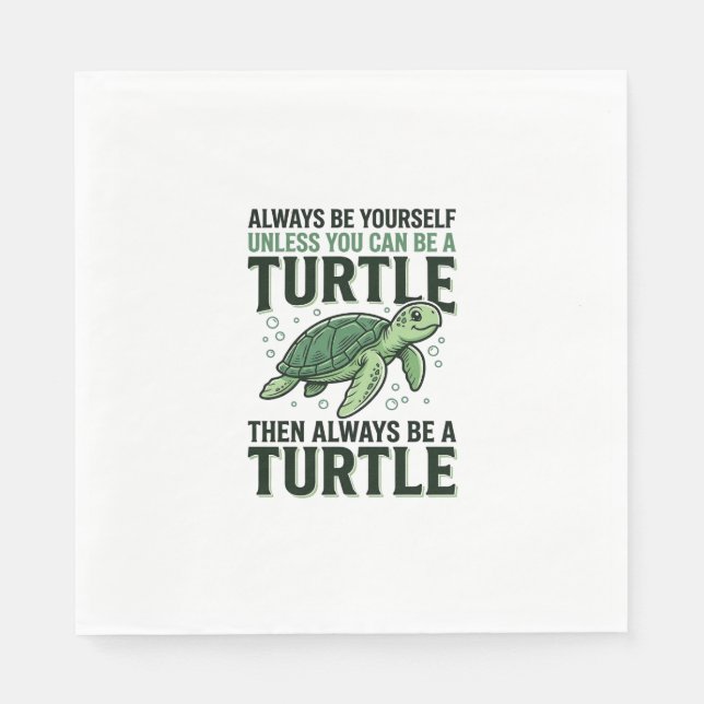 Funny Turtle Quote Vintage Engraving Design_1 Napkin (Front)